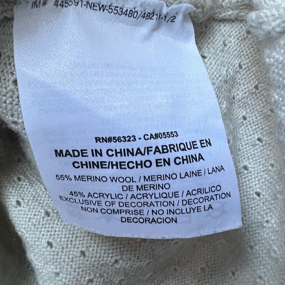 Nike Golf Vneck Merino Wool beige sweater size Medium - Picture 5 of 7